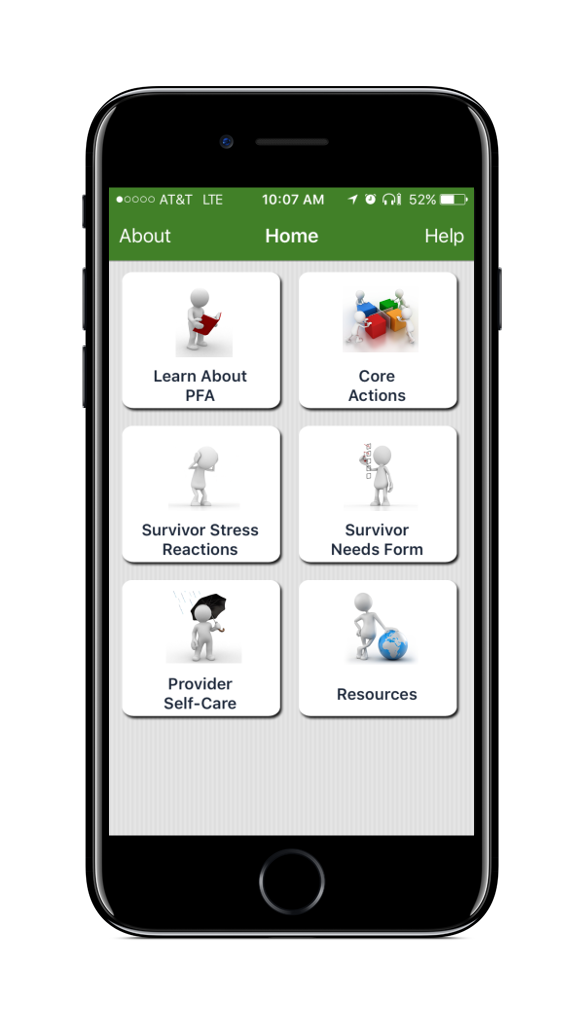 PFA Mobile Home Screen