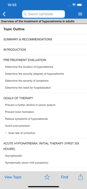 Topic Outline Screen