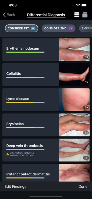 VisualDx Body Differential Diagnosis Screen