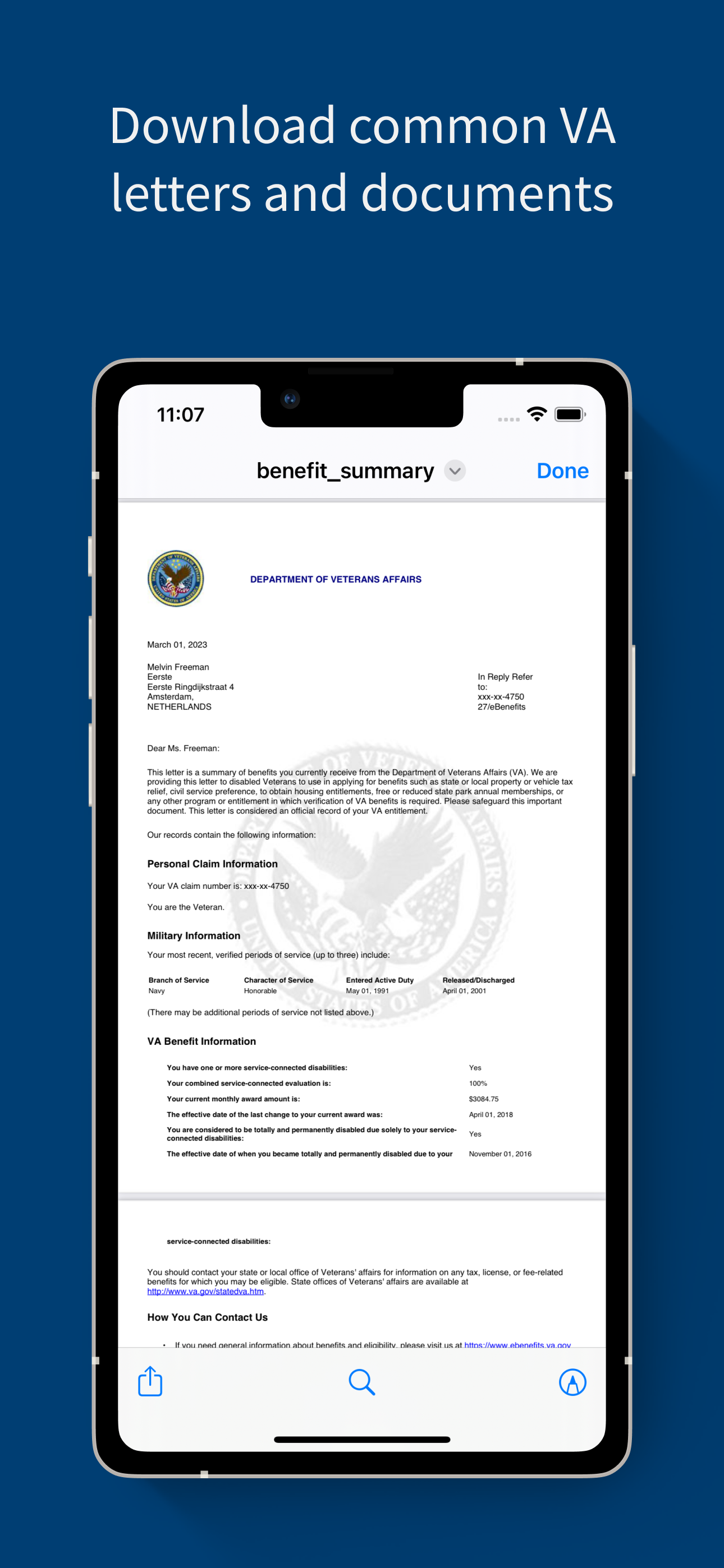 Download common VA letters and documents